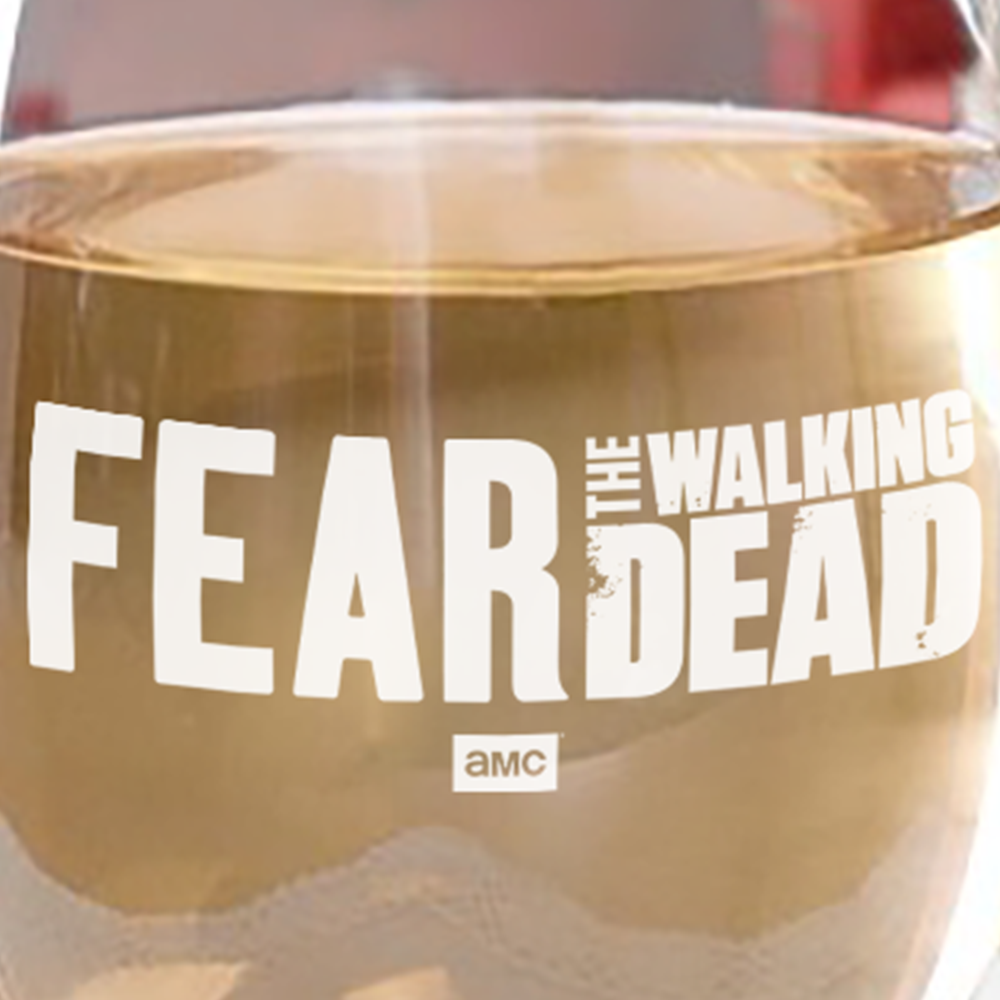 Fear The Walking Dead Season 6 Logo Laser Engraved Stemless Wine Glass
