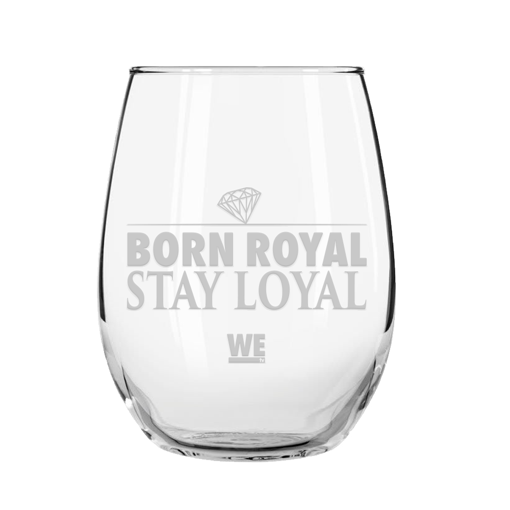 Growing Up Hip Hop Born Royal Laser Engraved Stemless Wine Glass
