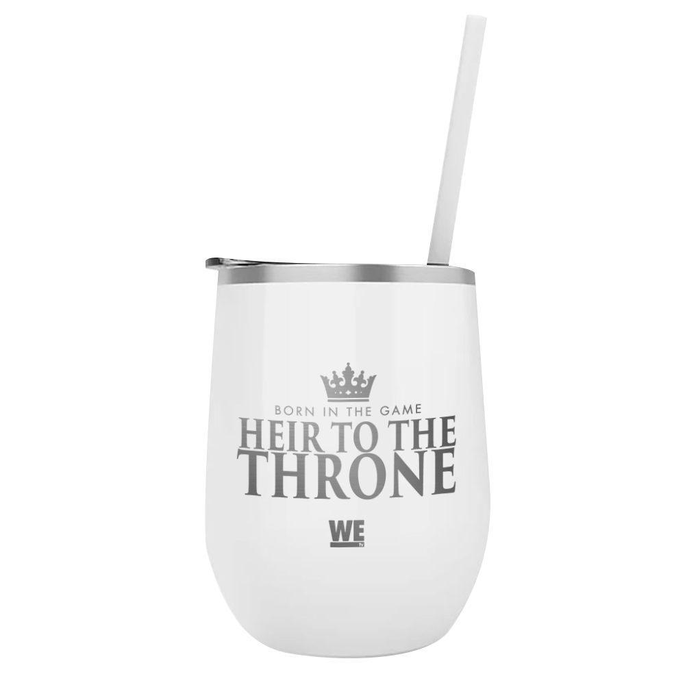 Growing Up Hip Hop Heir To The Throne Laser Engraved Wine Tumbler with Straw