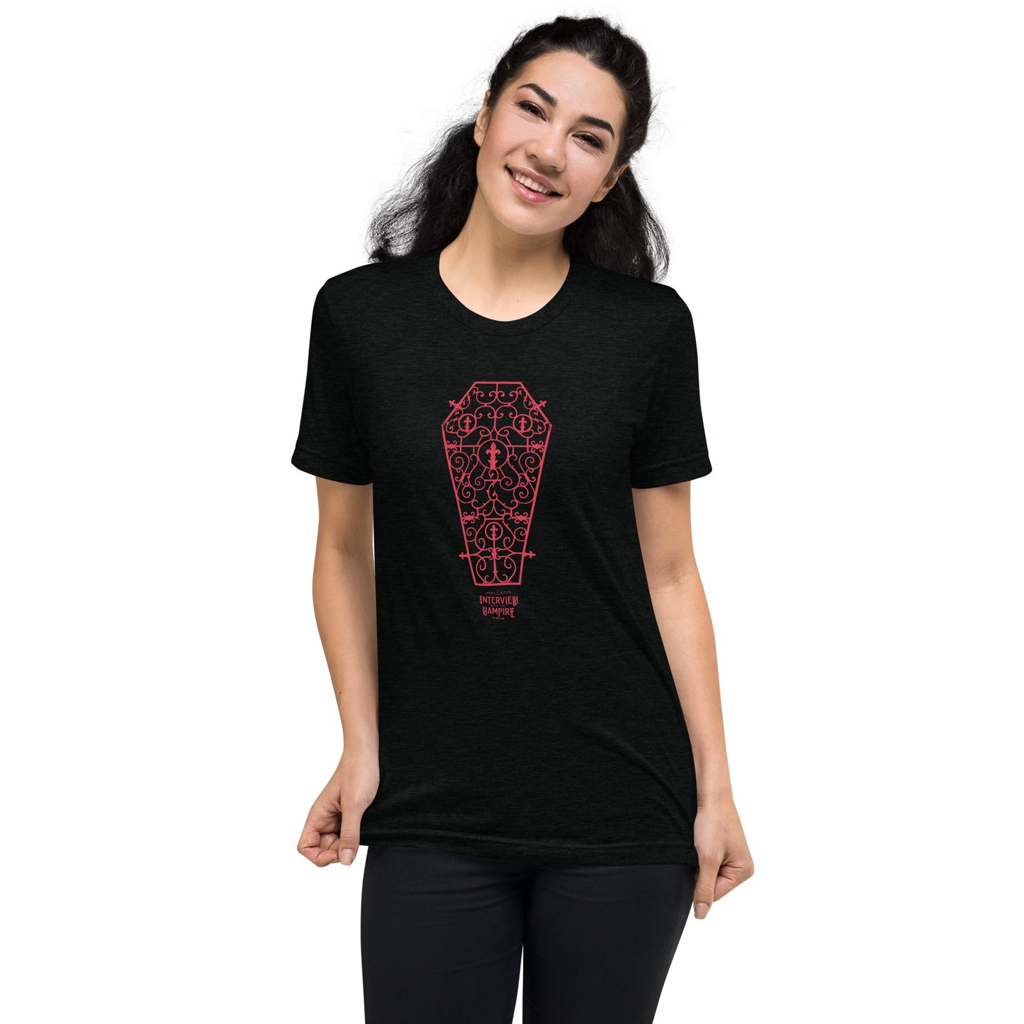 Anne Rice's Interview With The Vampire Coffin Adult Tri-Blend T-Shirt