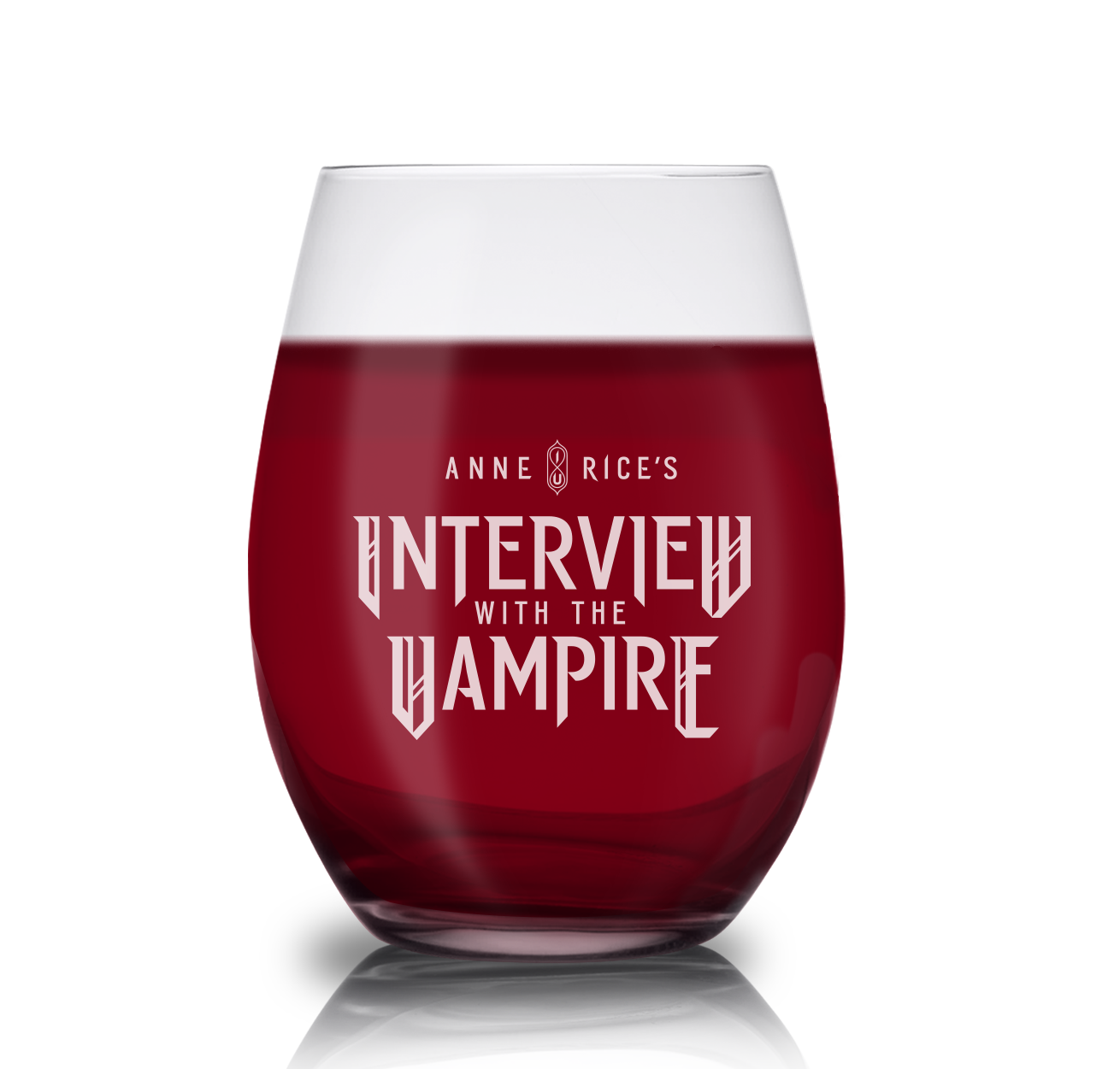 Anne Rice's Interview With The Vampire Logo Laser Engraved Stemless Wine Glass