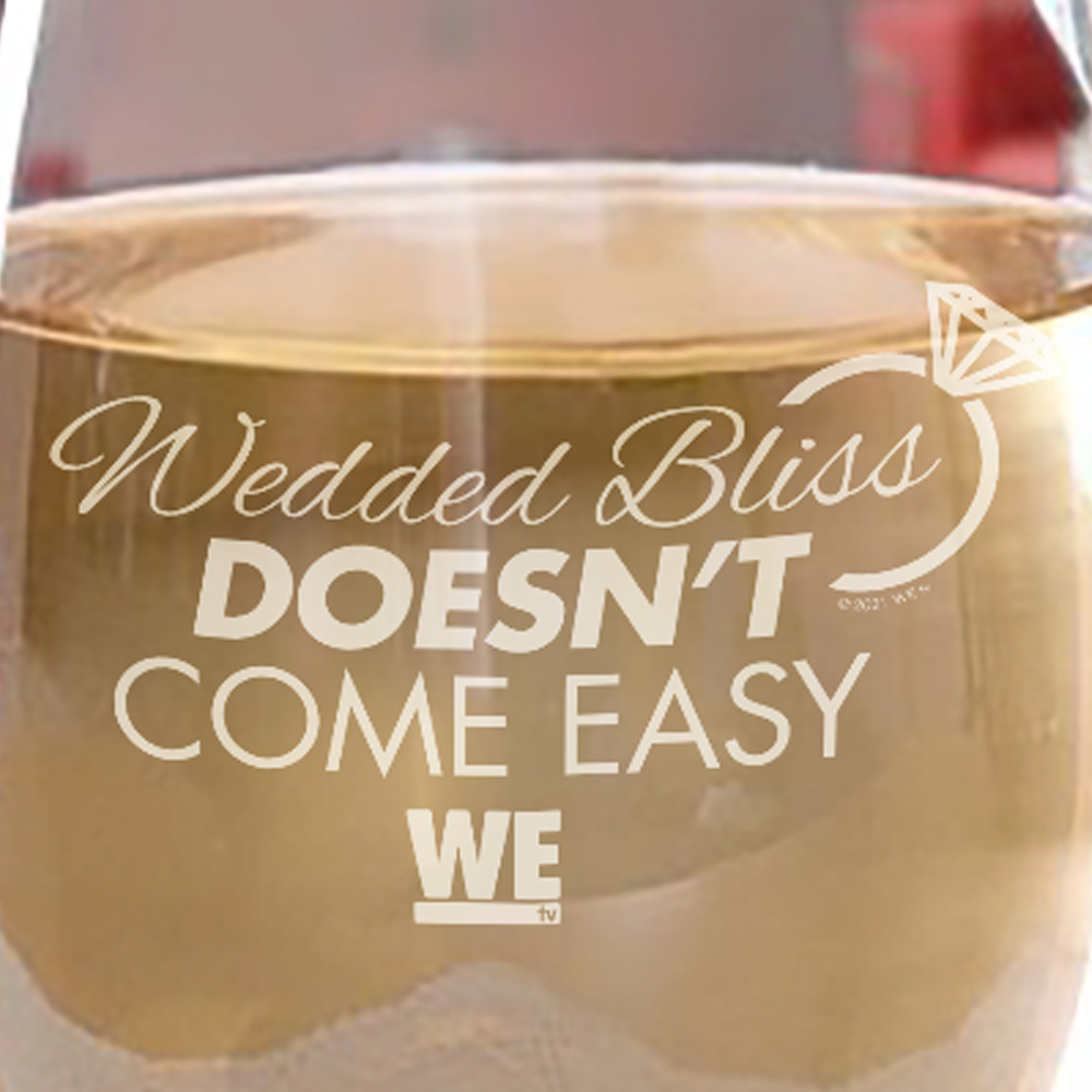 Marriage Boot Camp Wedded Bliss Laser Engraved Stemless Wine Glass