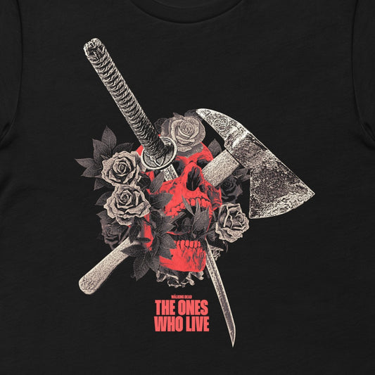 The Walking Dead: The Ones Who Live Floral Skull T-shirt