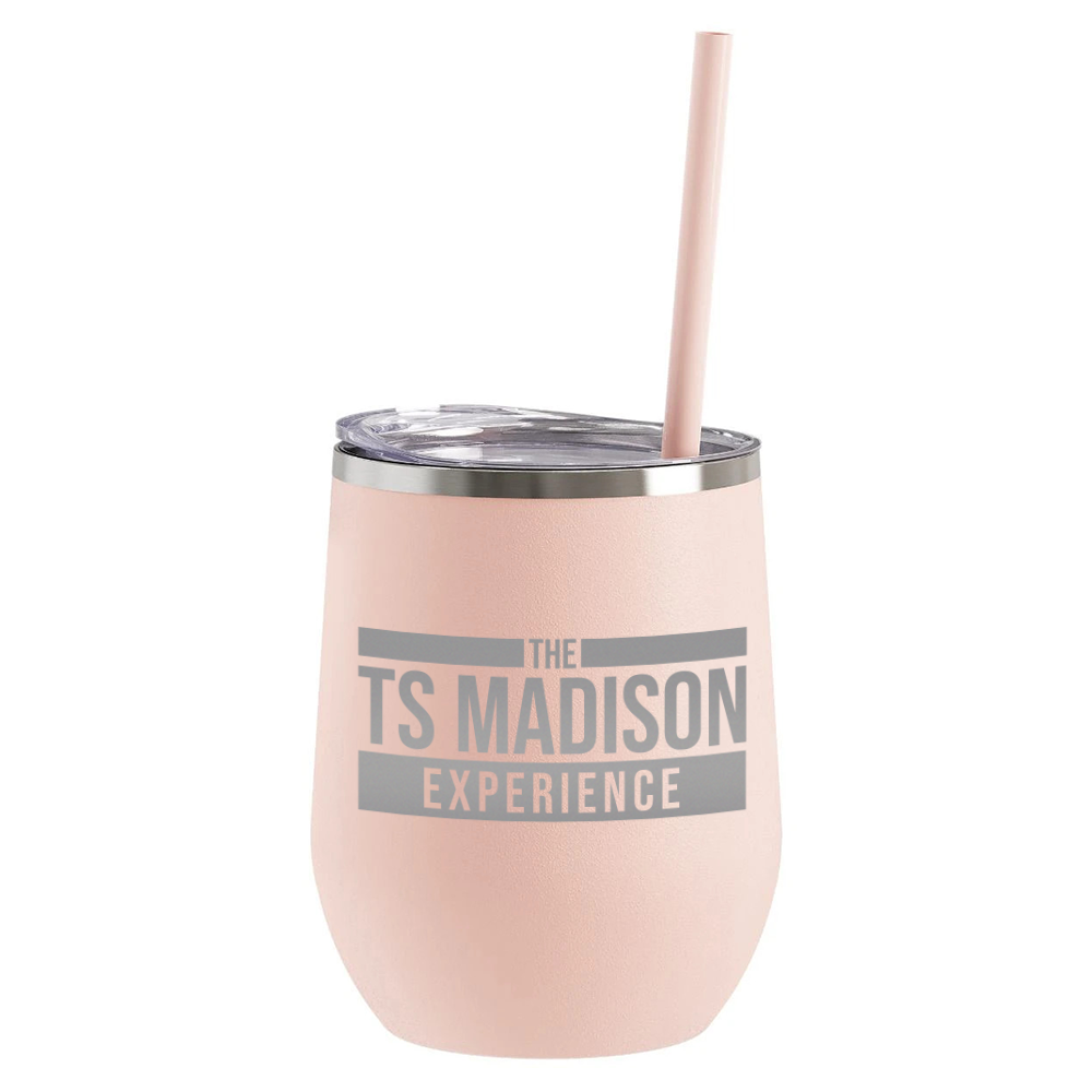 The TS Madison Experience Logo Laser Engraved Wine Tumbler with Straw