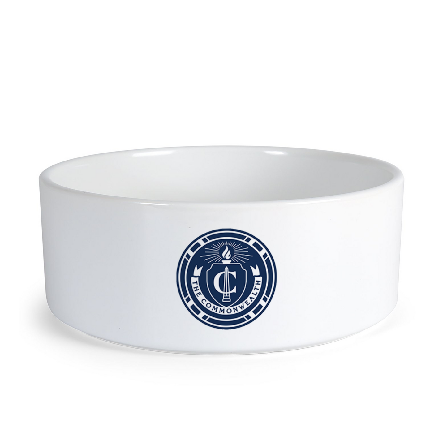 The Walking Dead Commonwealth Seal White Pet Bowl