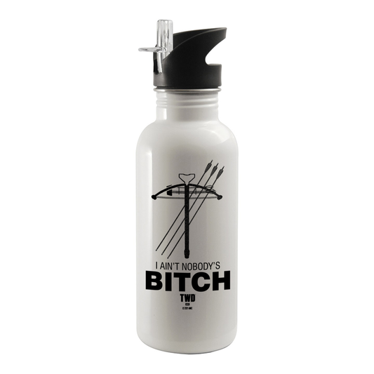 The Walking Dead Daryl Nobody's Bitch 20 oz Screw Top Water Bottle with Straw