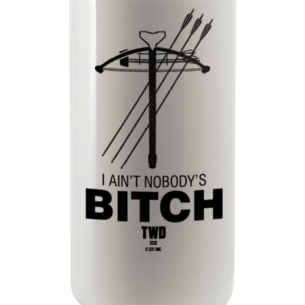 The Walking Dead Daryl Nobody's Bitch 20 oz Screw Top Water Bottle with Straw