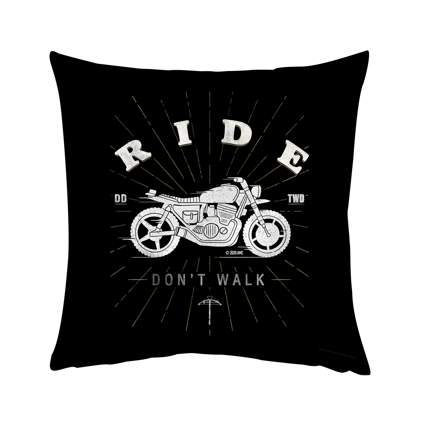 The Walking Dead Daryl Ride Don't Walk Throw Pillow