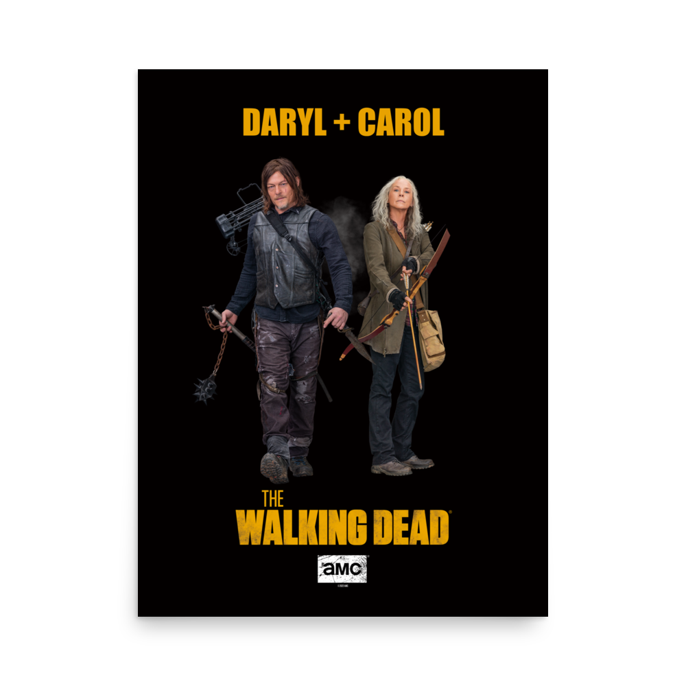The Walking Dead Daryl + Carol Premium Satin Poster