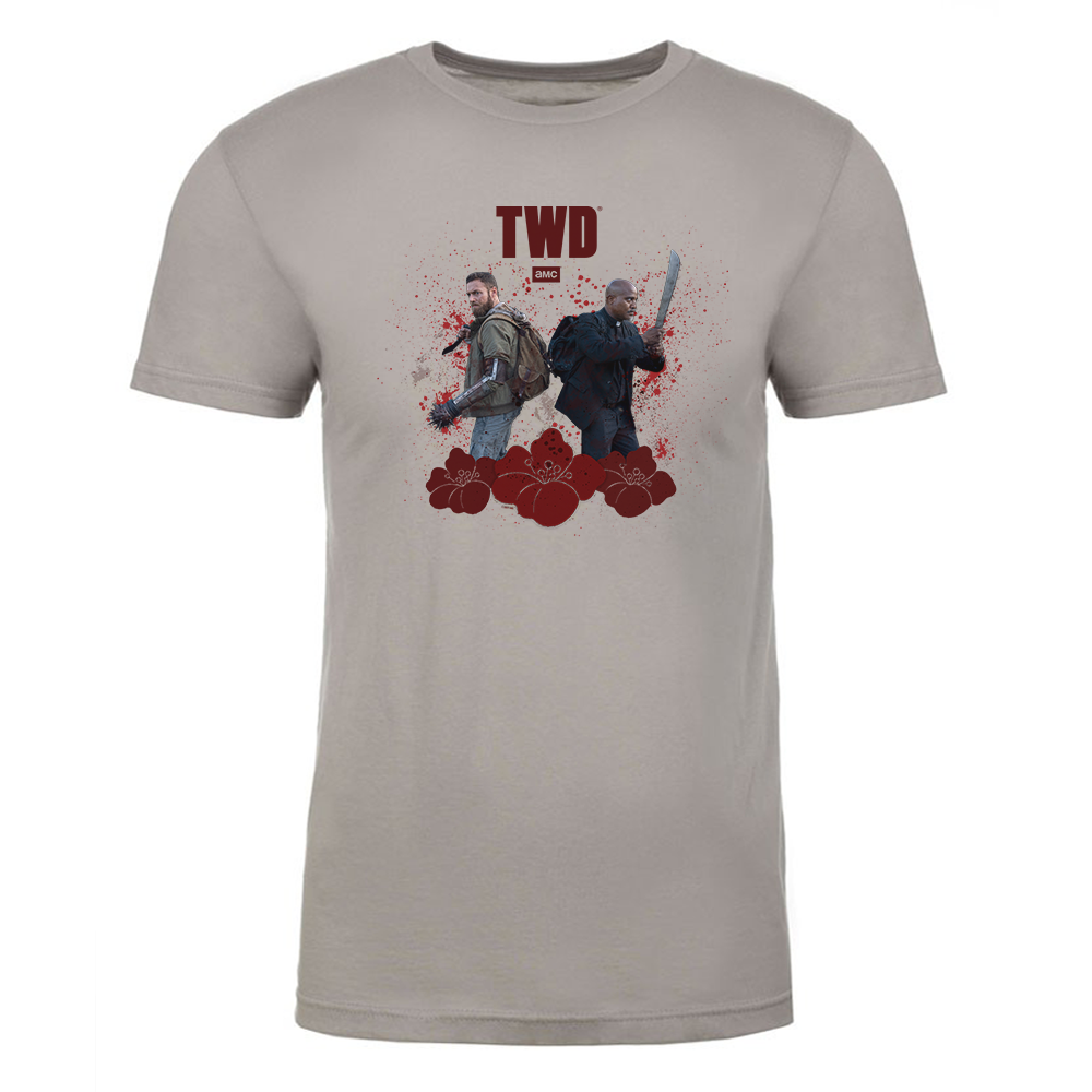 The Walking Dead Floral Adult Short Sleeve T-Shirt