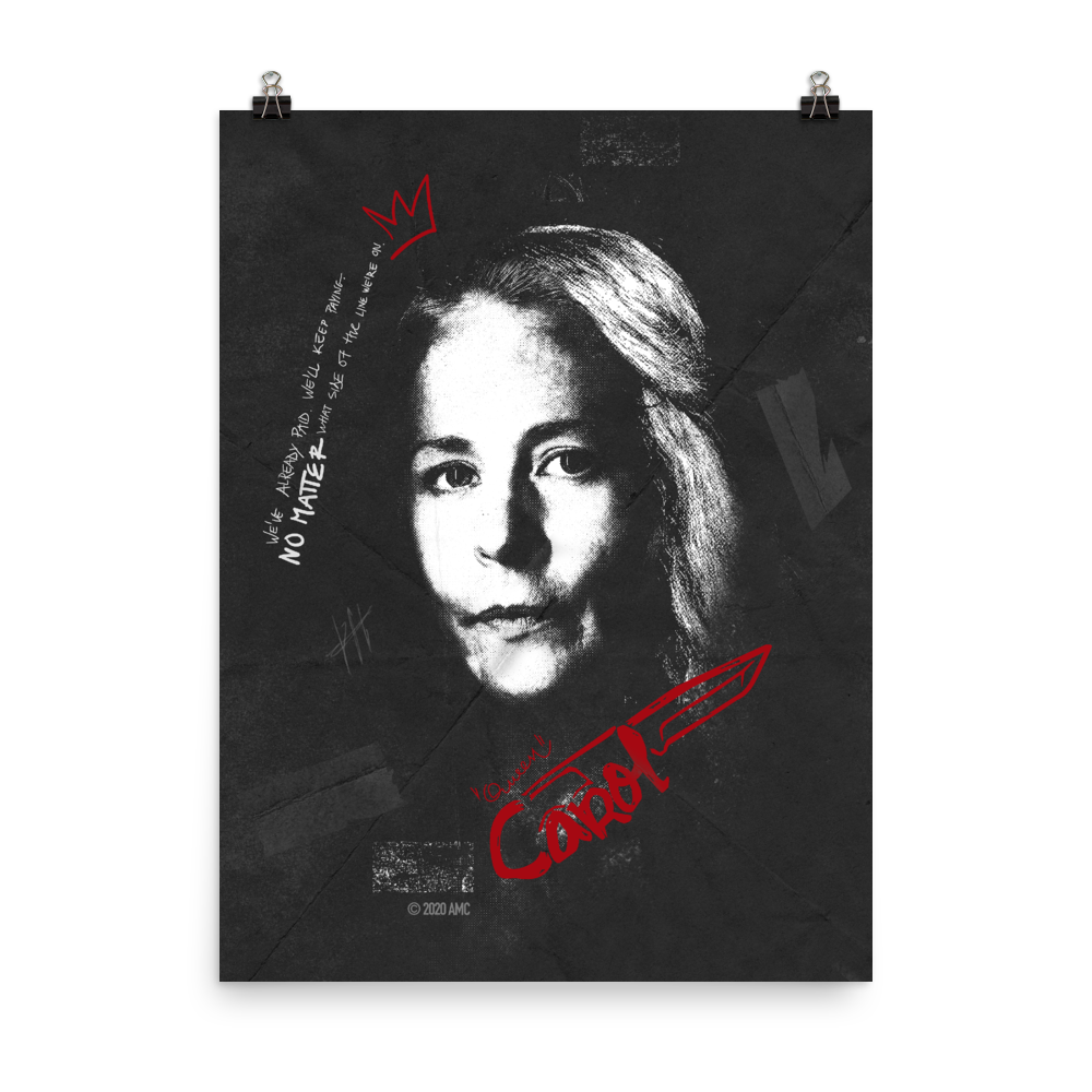 The Walking Dead Carol Graffiti Premium Satin Poster