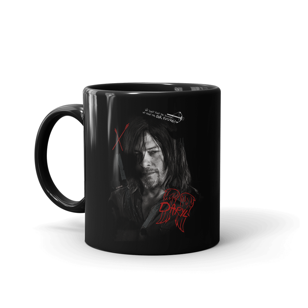 The Walking Dead Daryl Graffiti Black Mug