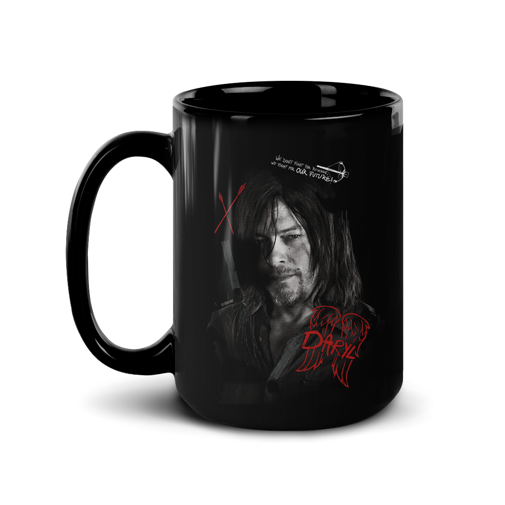 The Walking Dead Daryl Graffiti Black Mug