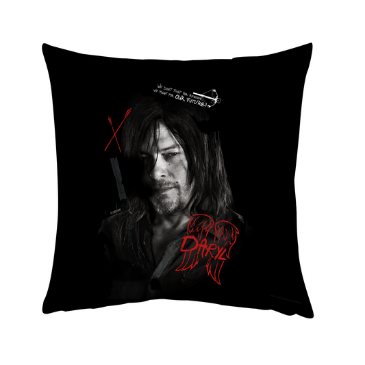 The Walking Dead Daryl Graffiti Throw Pillow