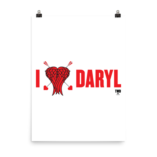 The Walking Dead I Heart Daryl Premium Satin Poster