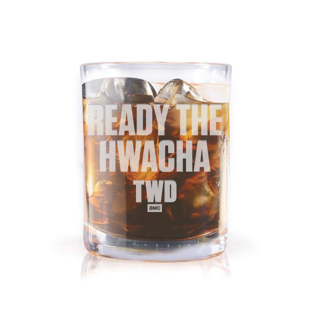 The Walking Dead Ready the Hwacha Laser Engraved Rocks Glass