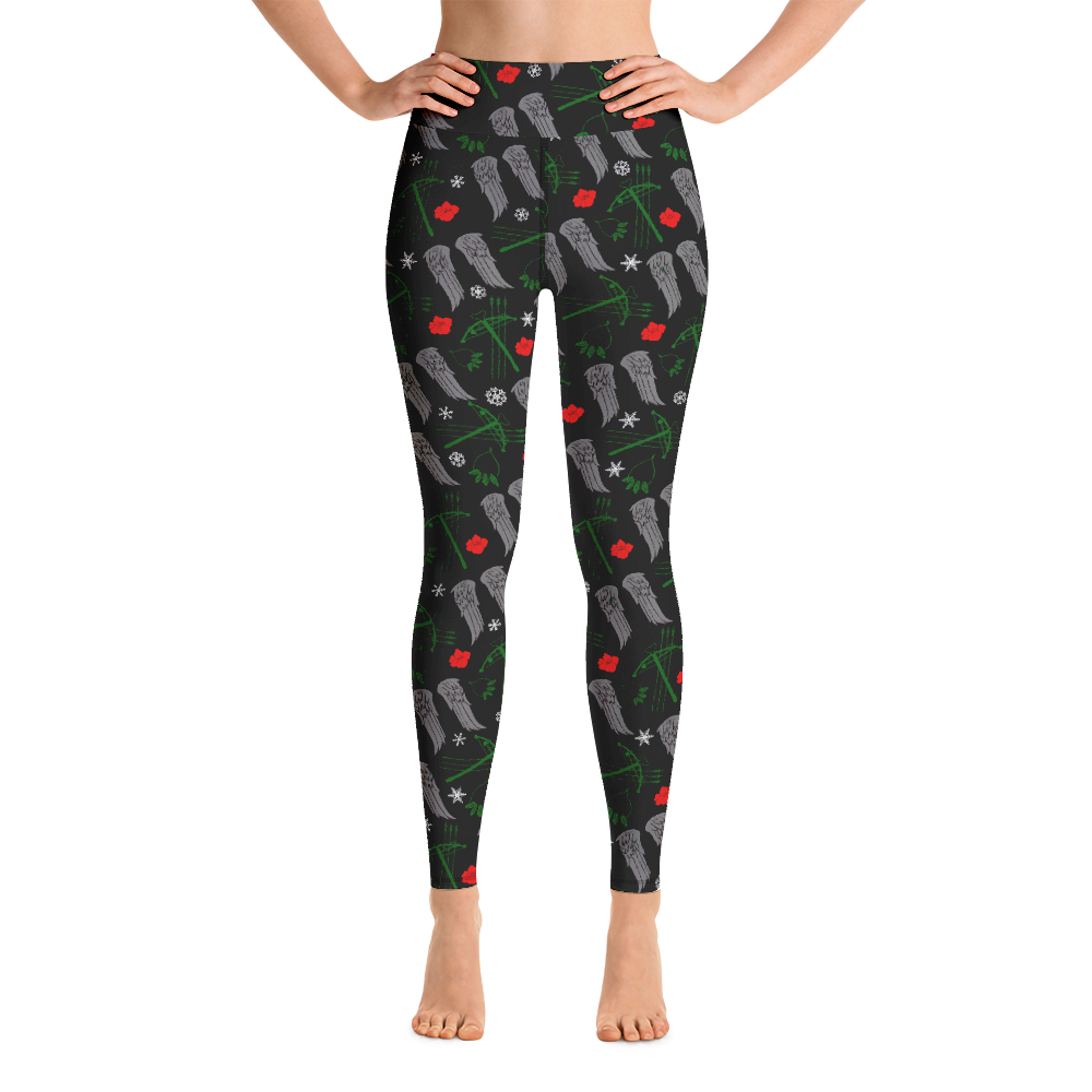 The Walking Dead Icons Holiday Women's All-Over Print Yoga Leggings