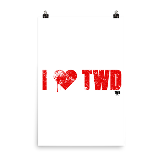 The Walking Dead I Heart TWD Premium Satin Poster