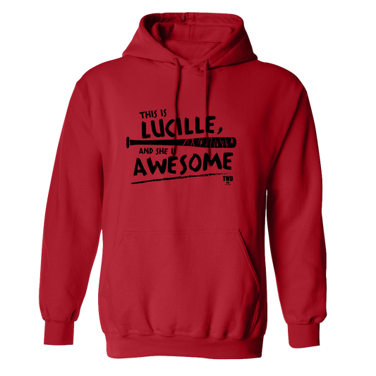 The Walking Dead Lucille Is Awesome Fleece Hooded Sweatshirt