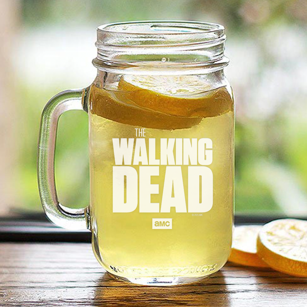 The Walking Dead Logo Laser Engraved Mason Jar