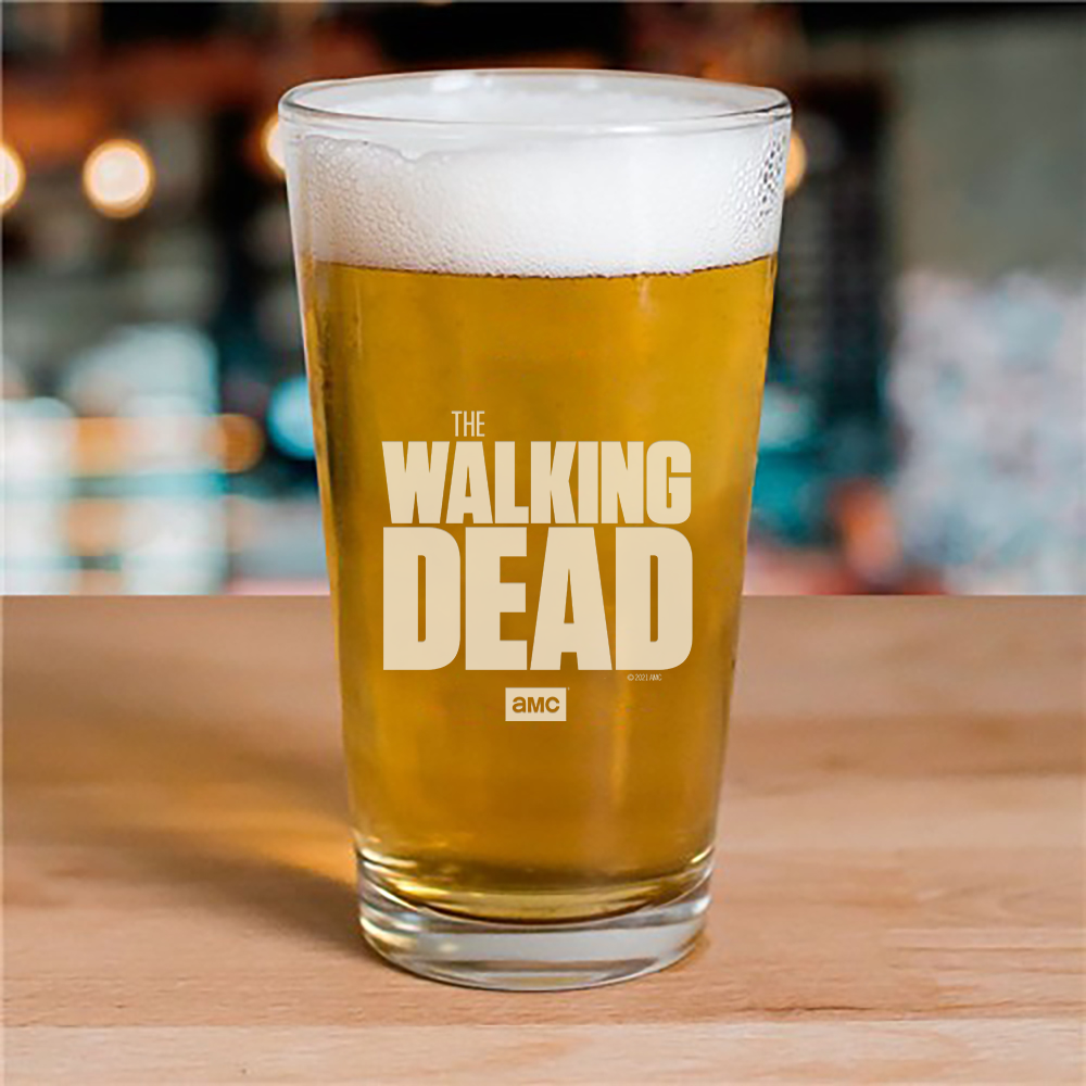 The Walking Dead Logo Laser Engraved Pint Glass