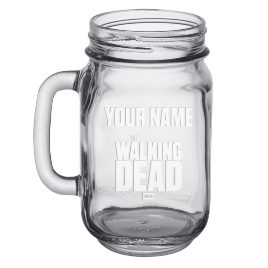 The Walking Dead Logo Laser Engraved Mason Jar