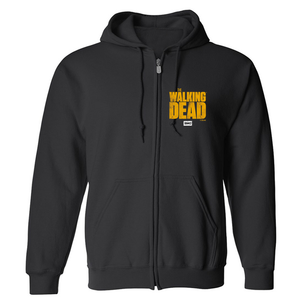 DEAD WALK Pullover Hoodie XL ブラック TWD-LOGO-fleece-zip-up-hooded-
