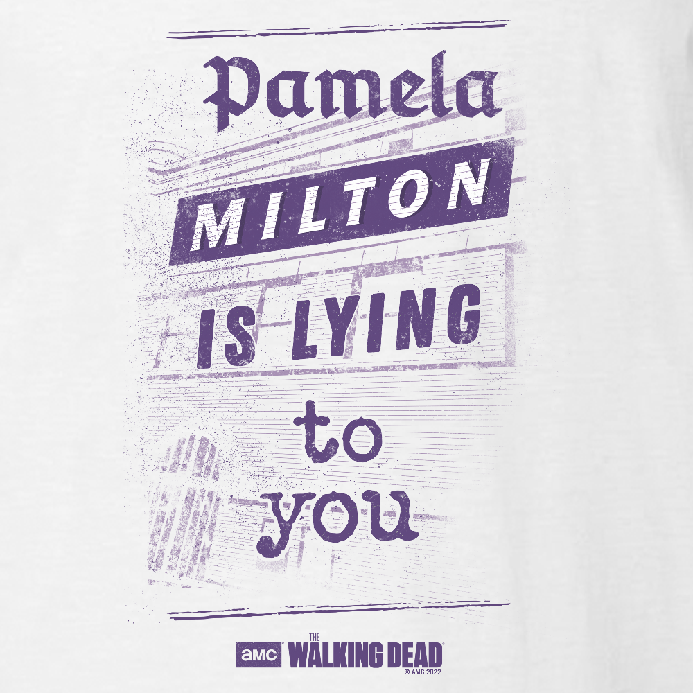 The Walking Dead Milton Newspaper Adult Short Sleeve T-Shirt