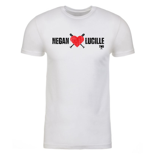 The Walking Dead Negan Heart Lucille Adult Short Sleeve T-Shirt