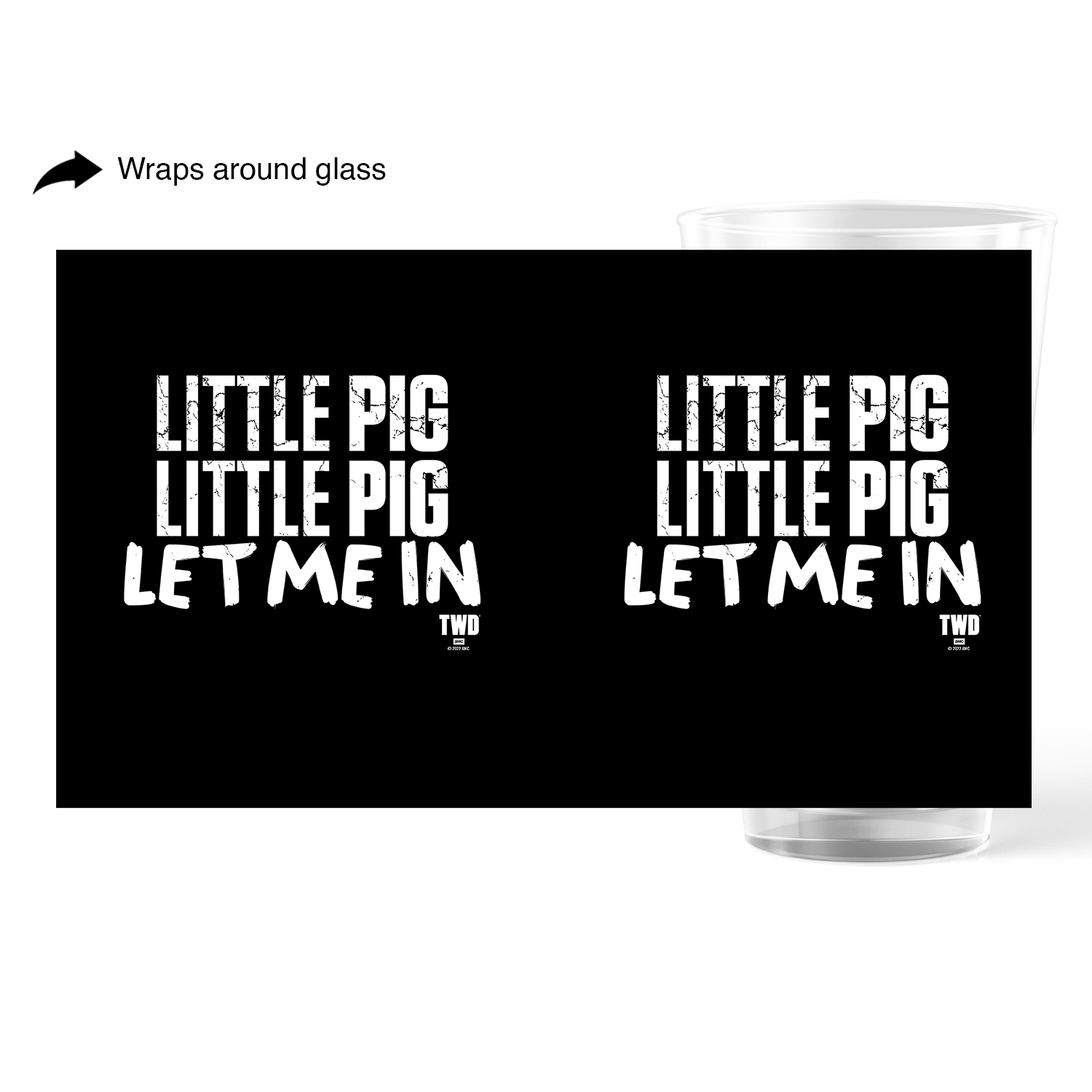 The Walking Dead Negan Little Pig 17 oz Pint Glass