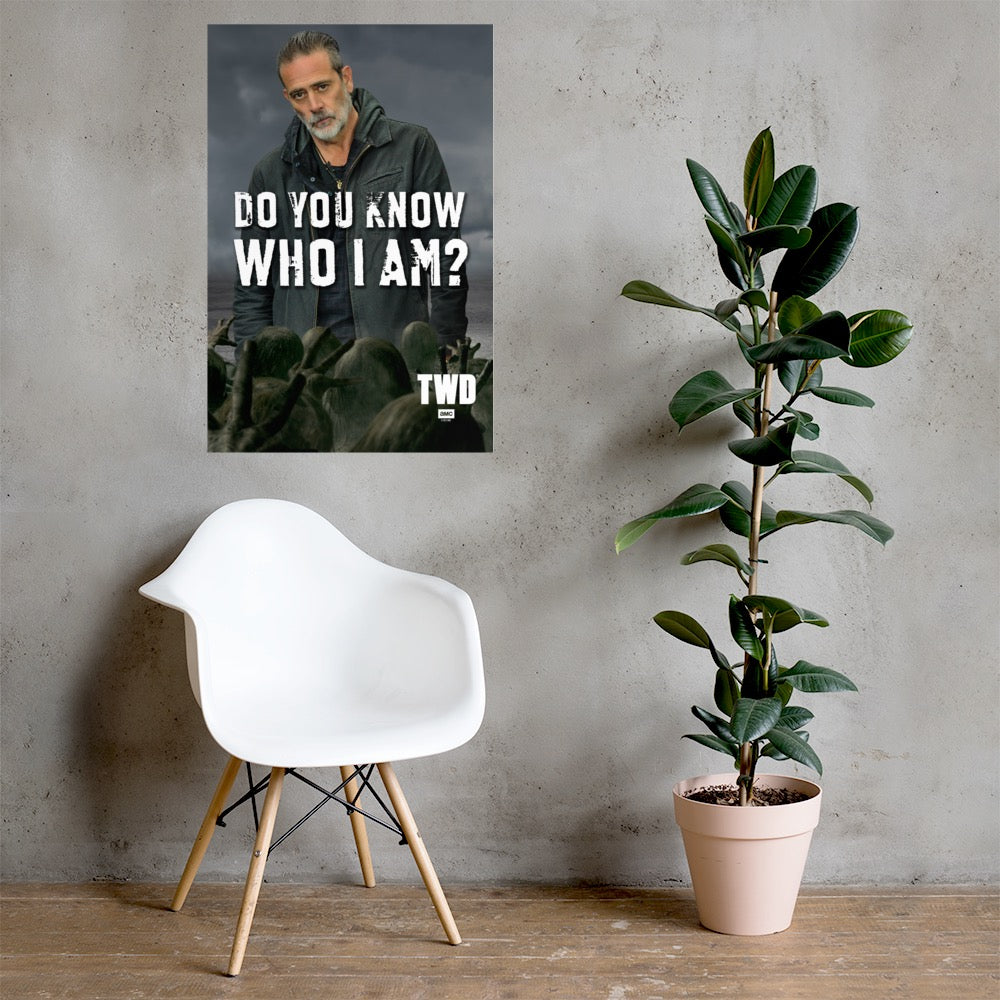 The Walking Dead Do You Know Quote Premium Satin Poster