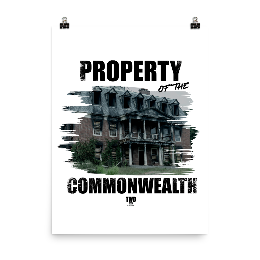 The Walking Dead Property Of Premium Satin Poster