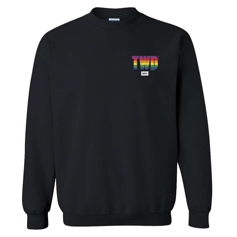 The Walking Dead Pride Repeat Logo Fleece Crewneck Sweatshirt