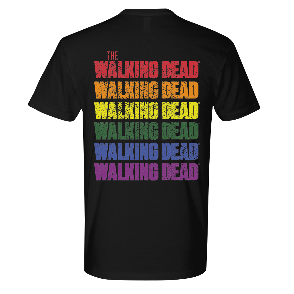 The Walking Dead Pride Repeat Logo Adult Short Sleeve T-Shirt