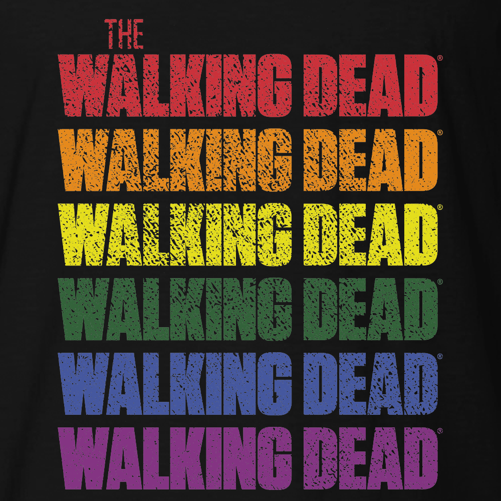 The Walking Dead Pride Repeat Logo Adult Short Sleeve T-Shirt