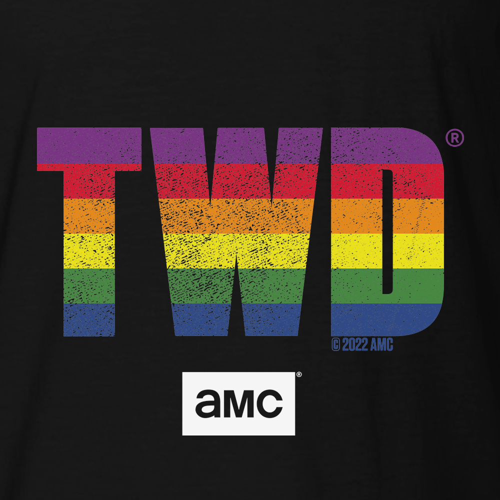 The Walking Dead Pride Repeat Logo Adult Short Sleeve T-Shirt