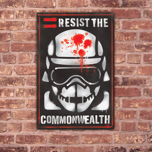 The Walking Dead Resist the Commonwealth Metal Sign