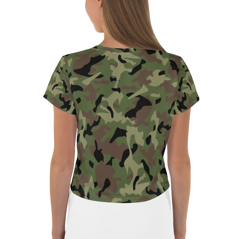 The Walking Dead Camo Logo Women's Crop T-Shirt