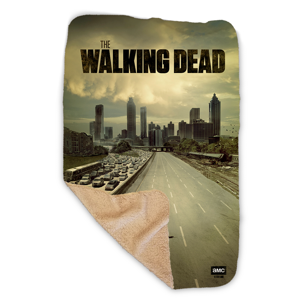 The Walking Dead Season 1 Key Art Sherpa Blanket