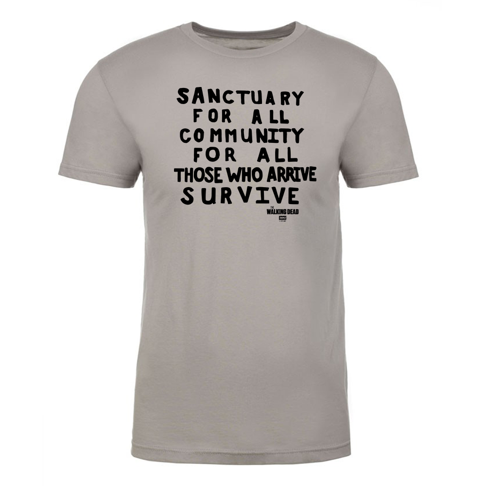 The Walking Dead Sanctuary For All Adult Short Sleeve T-Shirt