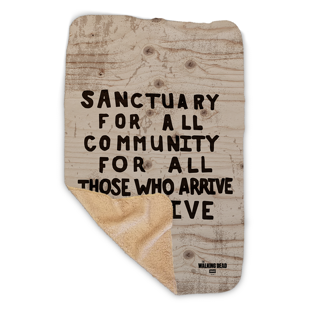 The Walking Dead Sanctuary For All Sherpa Blanket