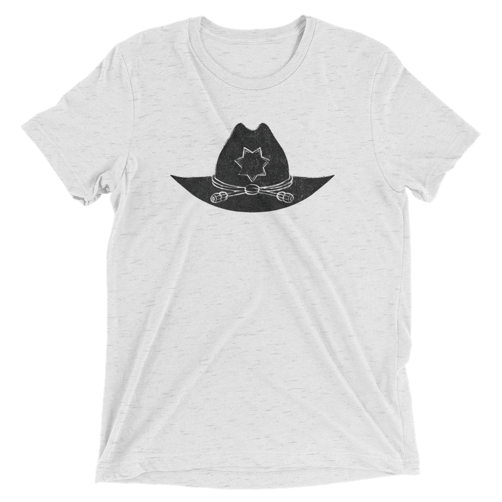 The Walking Dead Sheriff's Hat Adult Tri-Blend T-Shirt
