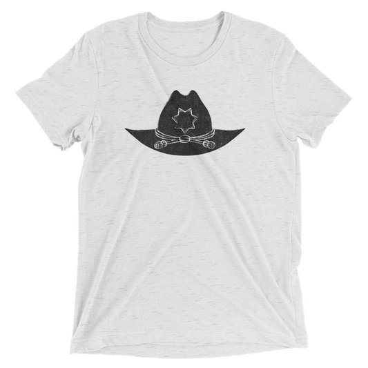 The Walking Dead Sheriff's Hat Adult Tri-Blend T-Shirt