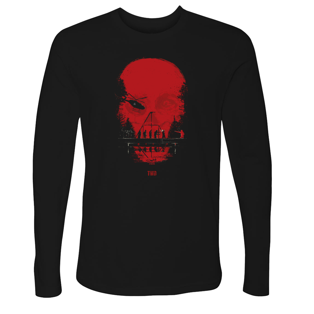 The Walking Dead Skull Adult Long Sleeve T-Shirt