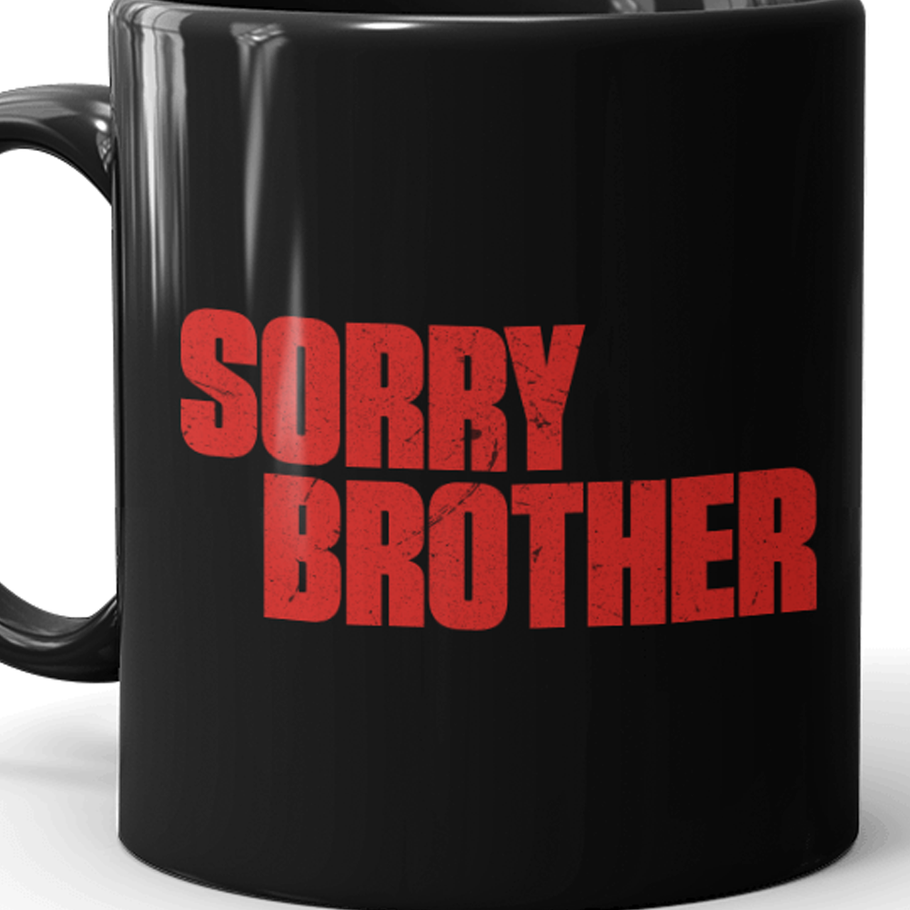 The Walking Dead Sorry Brother Black Mug