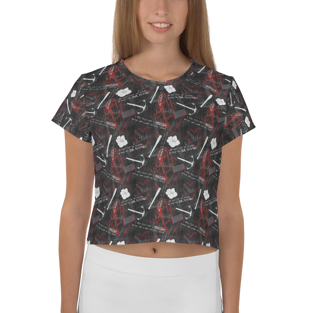 The Walking Dead Survival Women's All-Over Print Crop T-Shirt