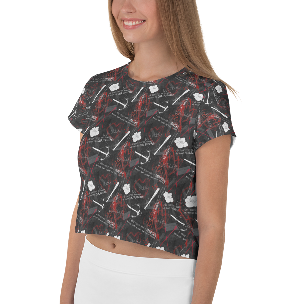 The Walking Dead Survival Women's All-Over Print Crop T-Shirt