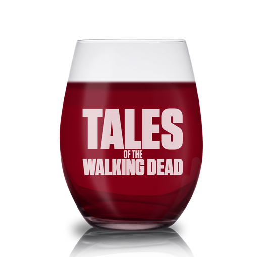 Tales of The Walking Dead Logo Laser Engraved Stemless Wine Glass