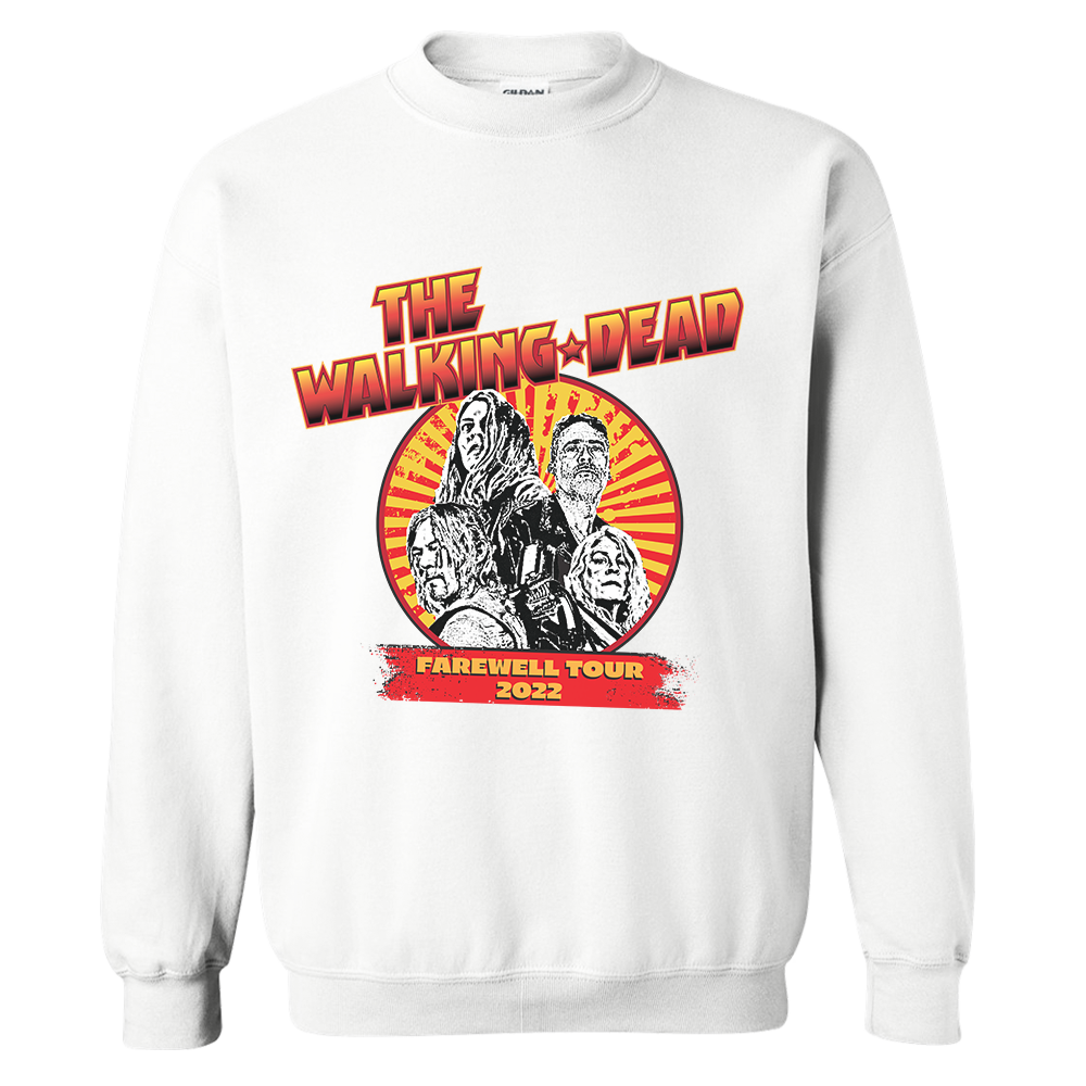 The Walking Dead Farewell Tour Band Fleece Crewneck Sweatshirt