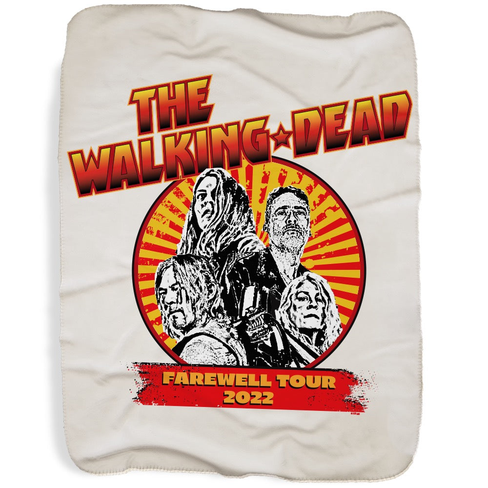 The Walking Dead Farewell Tour Band Sherpa Blanket
